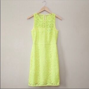 J. Crew Lace Sheath Dress Yellow Sleeveless NWT